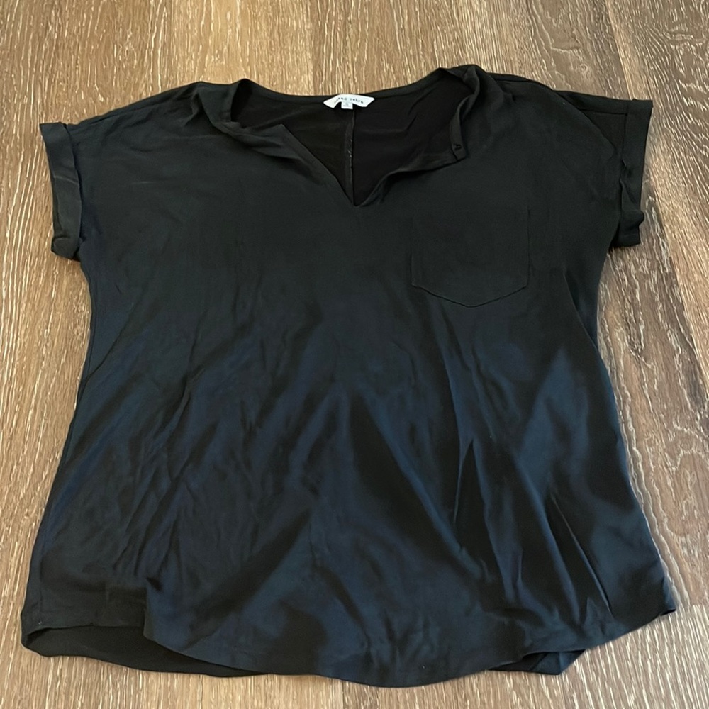 Naked zebra. Black shirt. Size small.